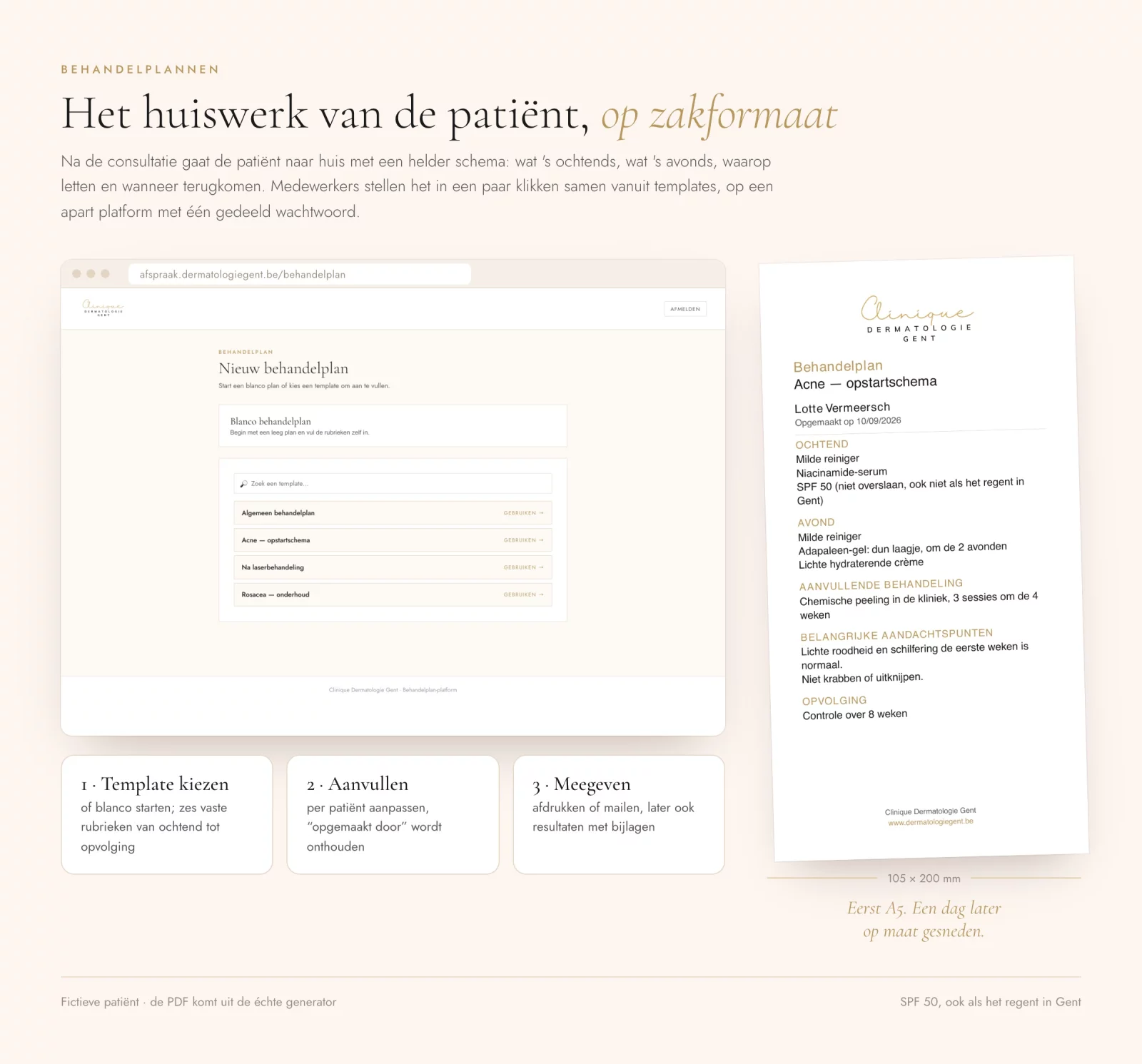 Het behandelplan-platform en een behandelplan als PDF