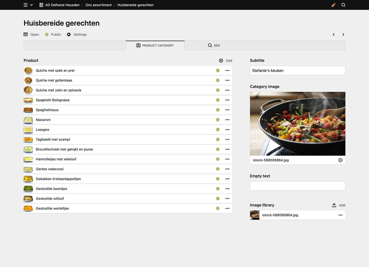 Content Management System AD Delhaize Heusden
