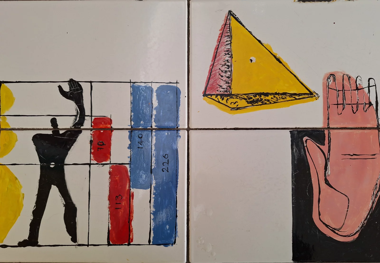 Red 70 &middot; 113, blue 140 &middot; 226 &mdash; Le Corbusier, Maison du Br&eacute;sil, Paris