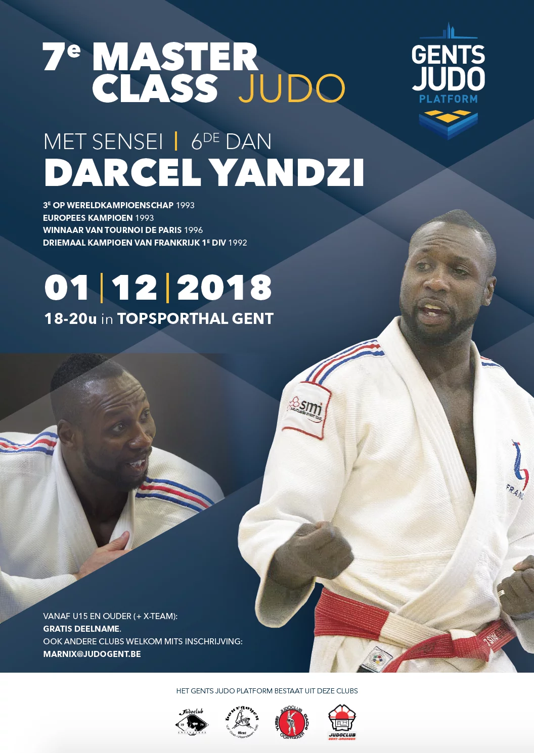 Affiche van de 7de Master Class Judo met sensei Darcel Yandzi op 1 december 2018