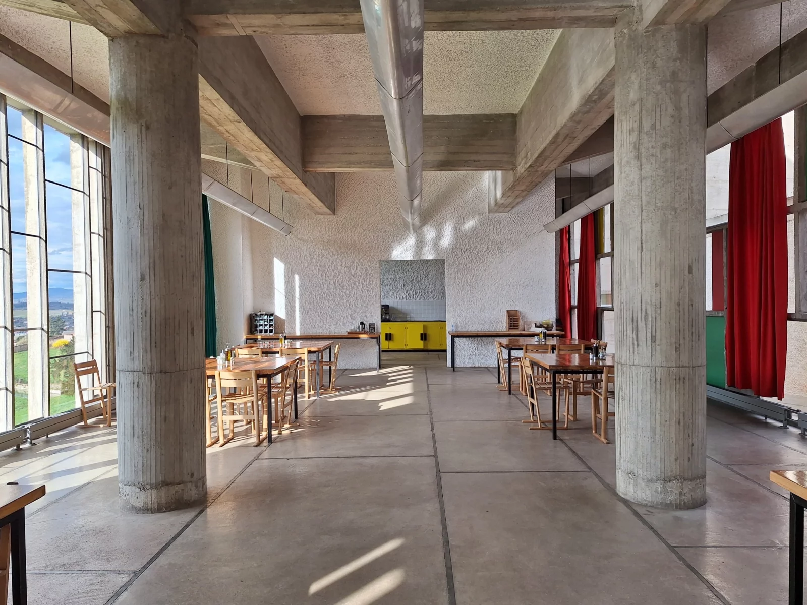 The refectory, with windows to full height