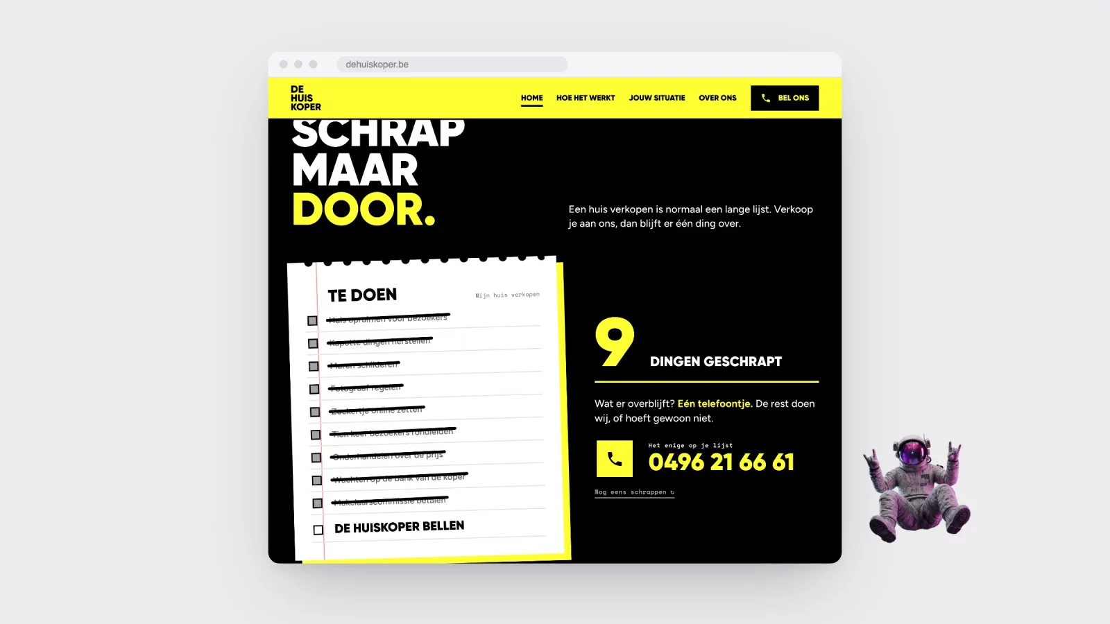Een to-do-lijst waarvan negen van de tien regels doorstreept zijn