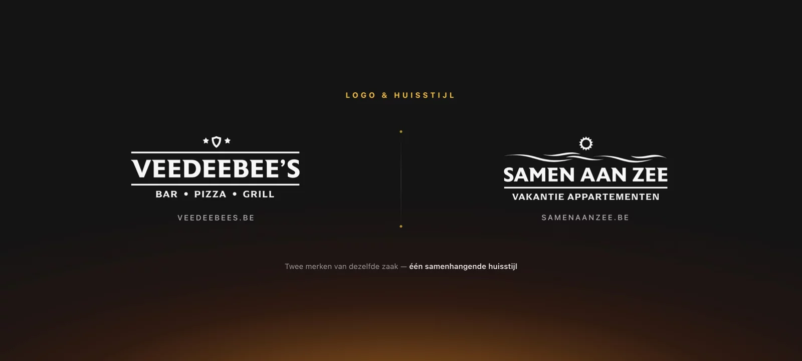 Logo en huisstijl van Veedeebee's en Samen aan Zee